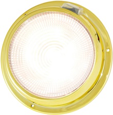 5.5" LED brass dome light warm white