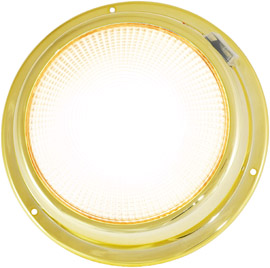 6 3/4" LED brass dome light warm white