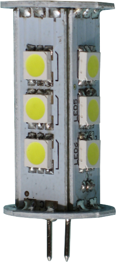 G4 LED Bulb, side pins, 12 volt - 24 Volt (10-30vdc), RED LEDs - Atlantic  Marine Lighting