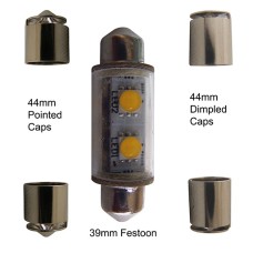 24V 39-44mm White Festoon Star (24V)